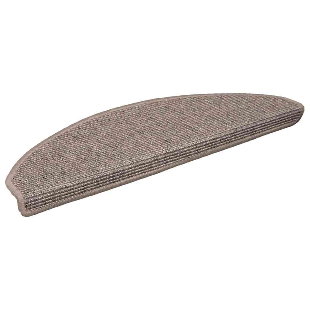 Stufenmatten Dunkelbeige Halbrund 15er Set