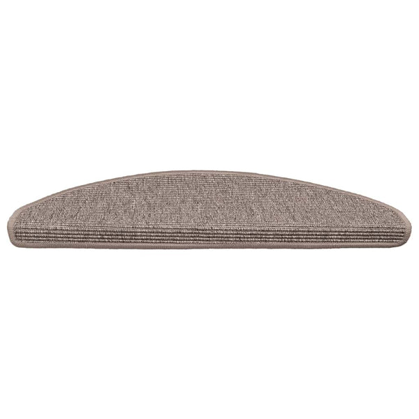 Stufenmatten Dunkelbeige Halbrund 15er Set