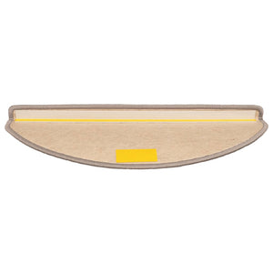 Stufenmatten Dunkelbeige Halbrund 15er Set