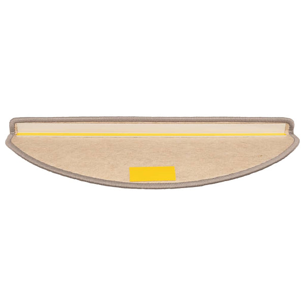 Stufenmatten Dunkelbeige Halbrund 15er Set