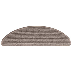 Stufenmatten Dunkelbeige Halbrund 15er Set