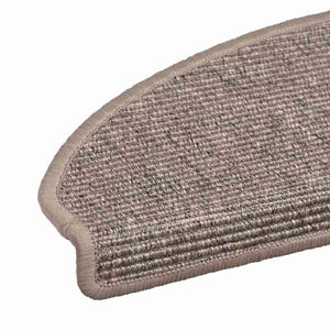 Stufenmatten Dunkelbeige Halbrund 15er Set