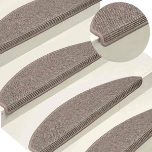 Stufenmatten Dunkelbeige Halbrund 15er Set