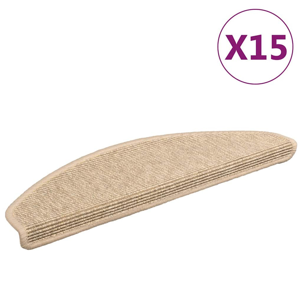 Hellbeige Stufenmatten Halbrund 15er Set