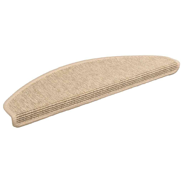 Hellbeige Stufenmatten Halbrund 15er Set