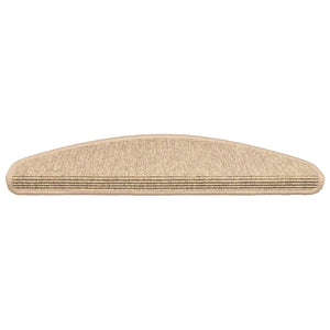 Hellbeige Stufenmatten Halbrund 15er Set