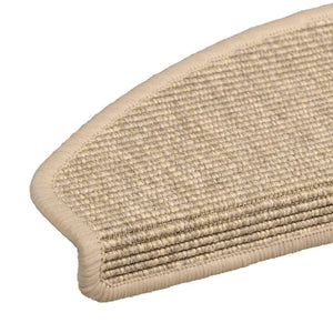 Hellbeige Stufenmatten Halbrund 15er Set