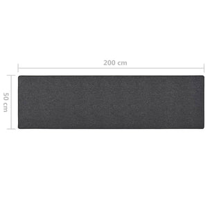 Anthrazit Teppichläufer 50x200 cm