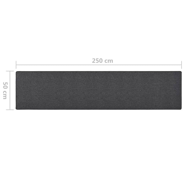 vidaXL Tapis de Couloir Anthracite 50x250 cm