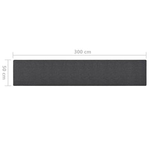 Anthrazit Teppichläufer 50x300 cm
