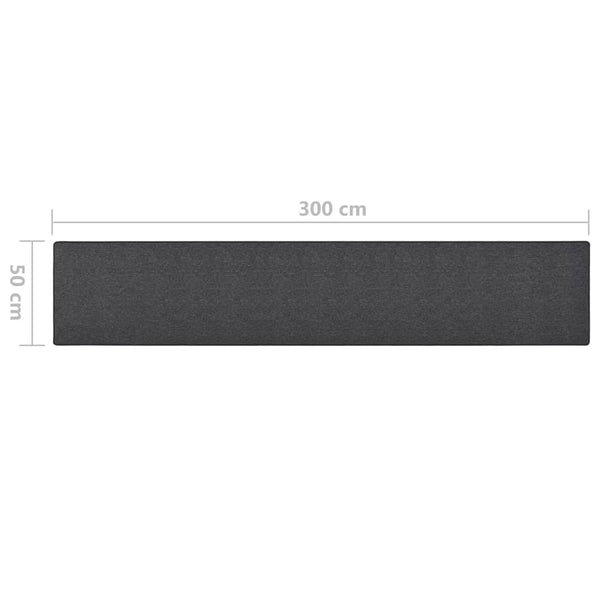Anthrazit Teppichläufer 50x300 cm