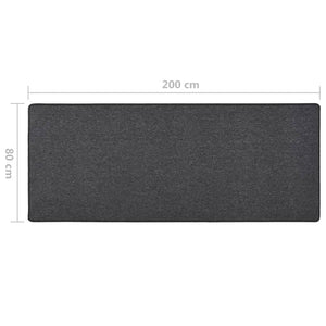 Anthrazit Teppichläufer 80x200 cm
