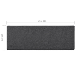 Anthrazit Teppichläufer 80x250 cm