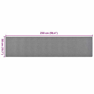 Dunkelgrauer Teppichläufer 50x250 cm