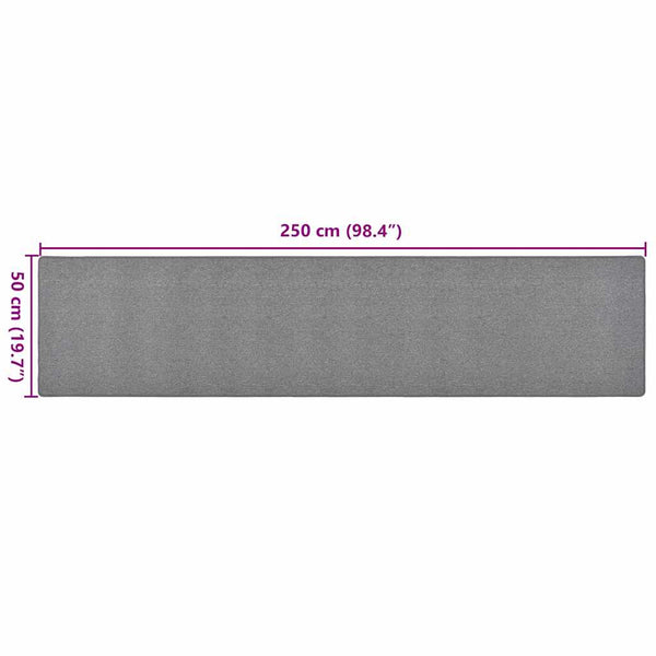 Dunkelgrauer Teppichläufer 50x250 cm