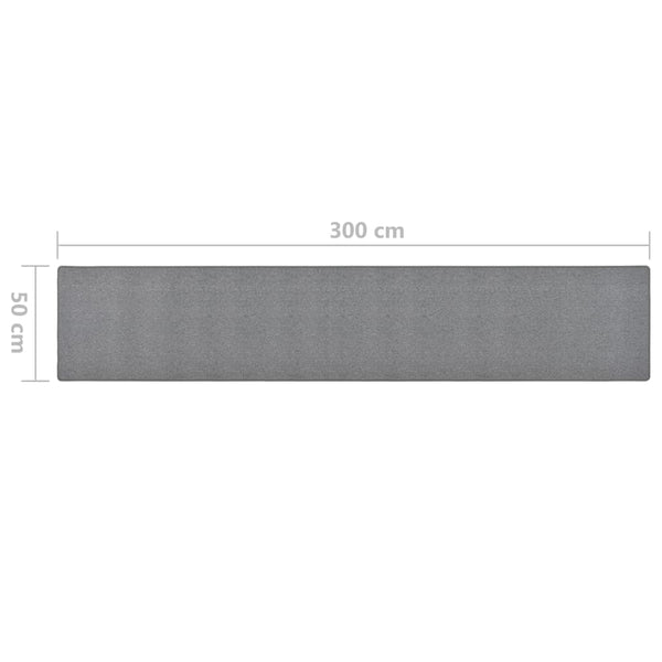 Dunkelgrauer Teppichläufer 50x300 cm