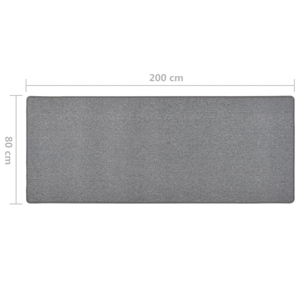 vidaXL Tapis de couloir gris foncé 80x200 cm