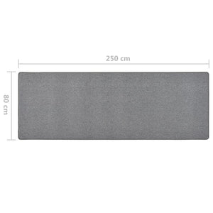 Dunkelgrauer Teppichläufer 80x250 cm