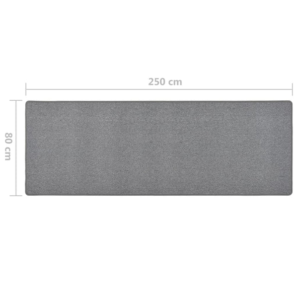 Dunkelgrauer Teppichläufer 80x250 cm