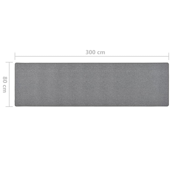 Dunkelgrauer Teppichläufer 80x300 cm