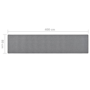 Dunkelgrauer Teppichläufer 80x400 cm