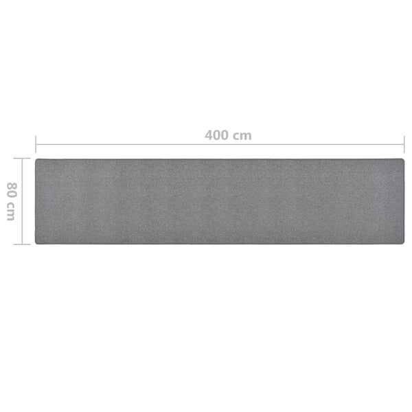 Dunkelgrauer Teppichläufer 80x400 cm