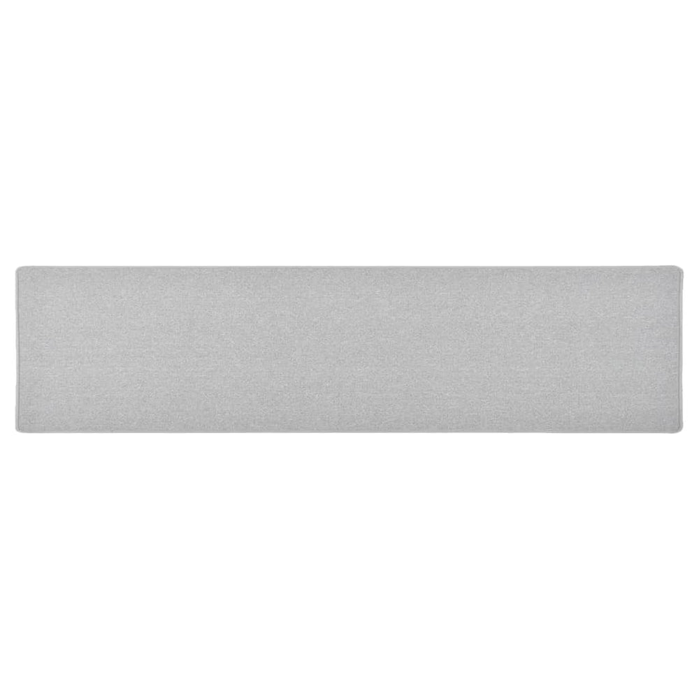 Hellgrauer Teppichläufer 50x200 cm