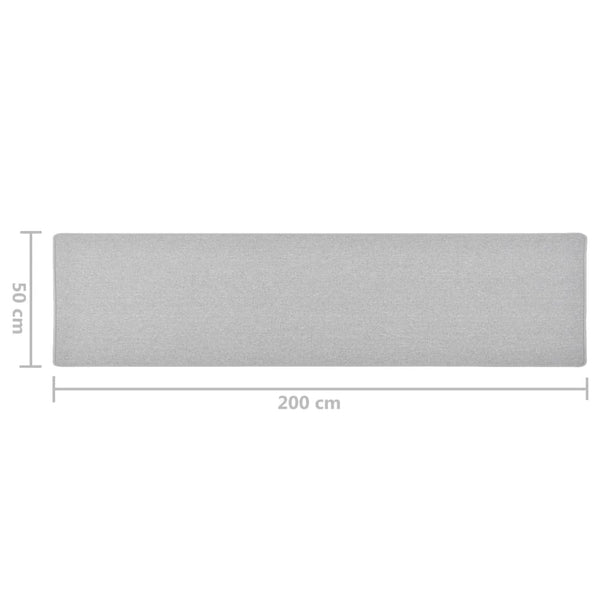 Hellgrauer Teppichläufer 50x200 cm
