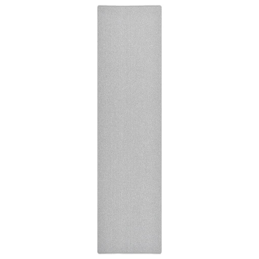 Hellgrauer Teppichläufer 80x300 cm