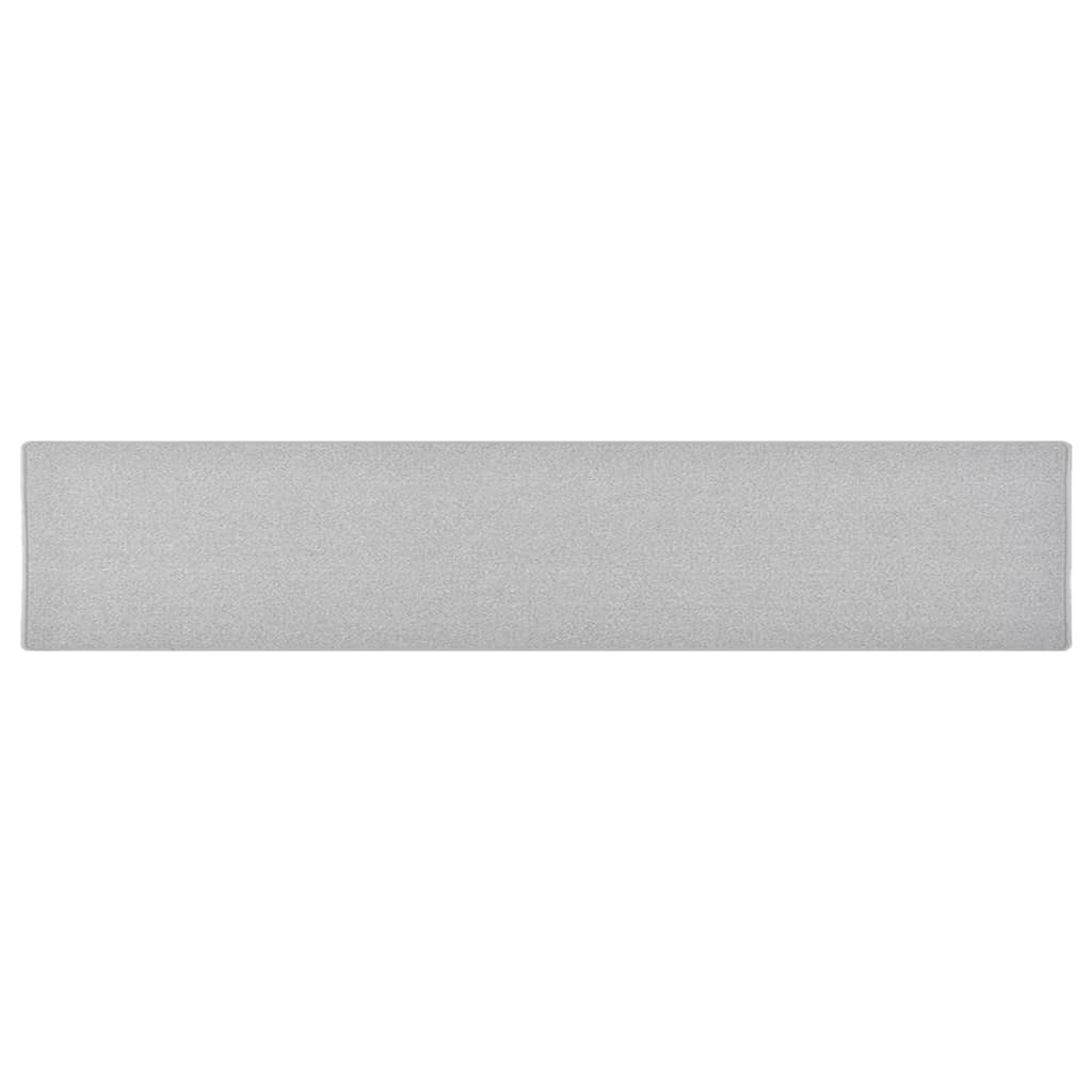 Hellgrauer Teppichläufer 80x400 cm