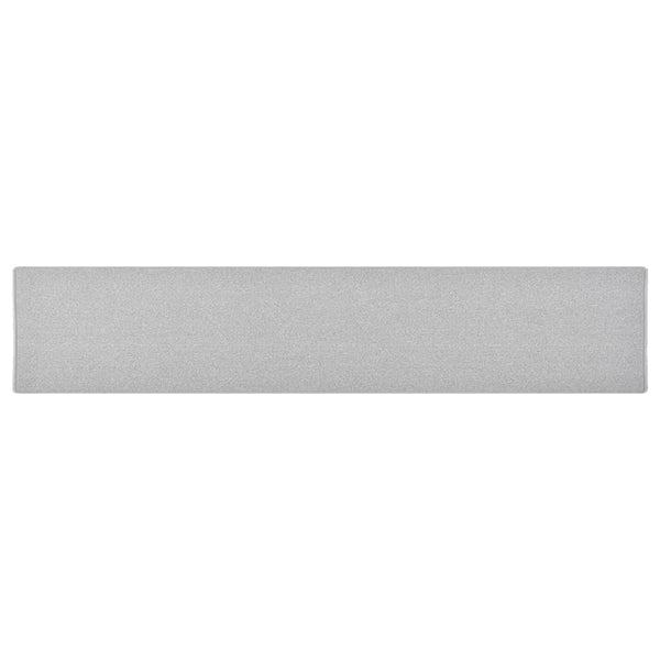 Hellgrauer Teppichläufer 80x400 cm