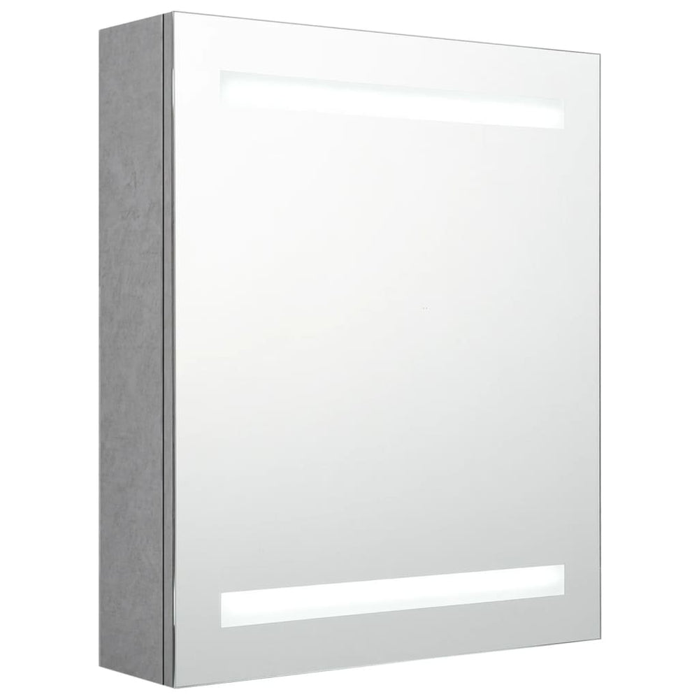 LED Bad Spiegelschrank Betongrau 50x60 cm