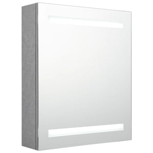 LED Bad Spiegelschrank Betongrau 50x60 cm