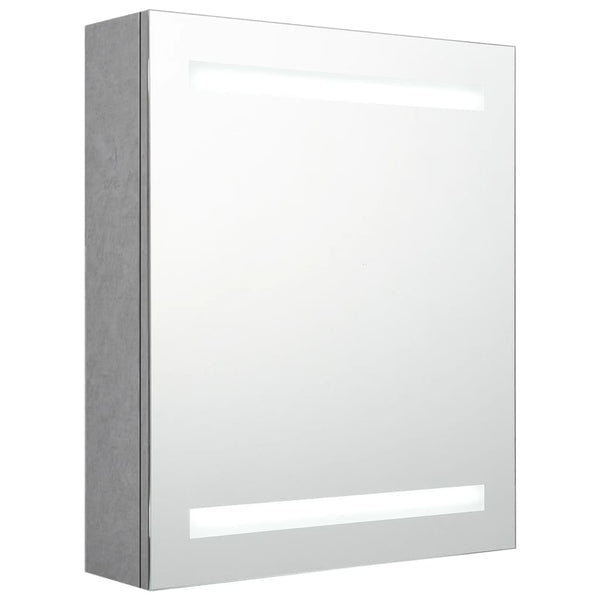 LED Bad Spiegelschrank Betongrau 50x60 cm