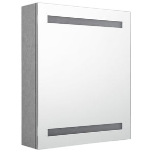 LED Bad Spiegelschrank Betongrau 50x60 cm