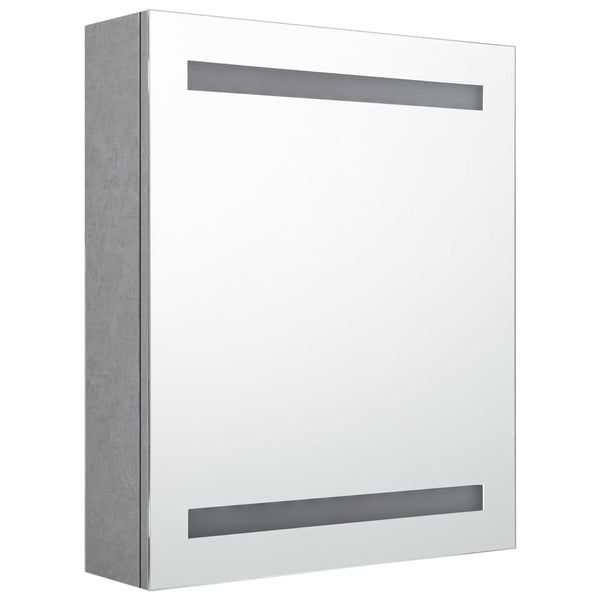 LED Bad Spiegelschrank Betongrau 50x60 cm