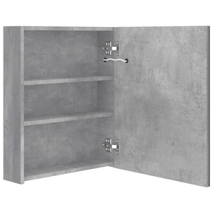 LED Bad Spiegelschrank Betongrau 50x60 cm