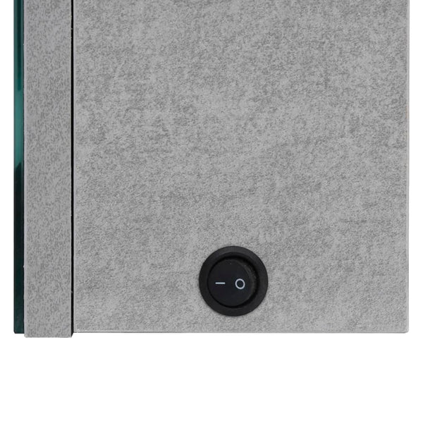 LED Bad Spiegelschrank Betongrau 50x60 cm