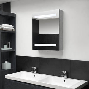 LED Bad Spiegelschrank Betongrau 50x60 cm