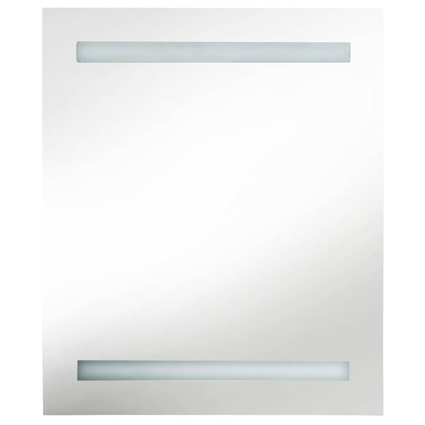 LED Bad Spiegelschrank Schwarz 50x60 cm