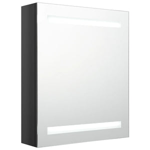 LED Bad Spiegelschrank Schwarz 50x60 cm