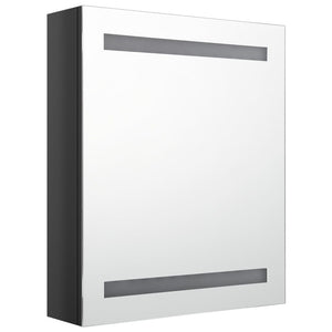 LED Bad Spiegelschrank Schwarz 50x60 cm