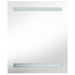 LED Bad Spiegelschrank Schwarz 50x60 cm