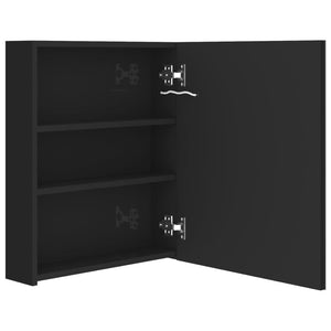 LED Bad Spiegelschrank Schwarz 50x60 cm
