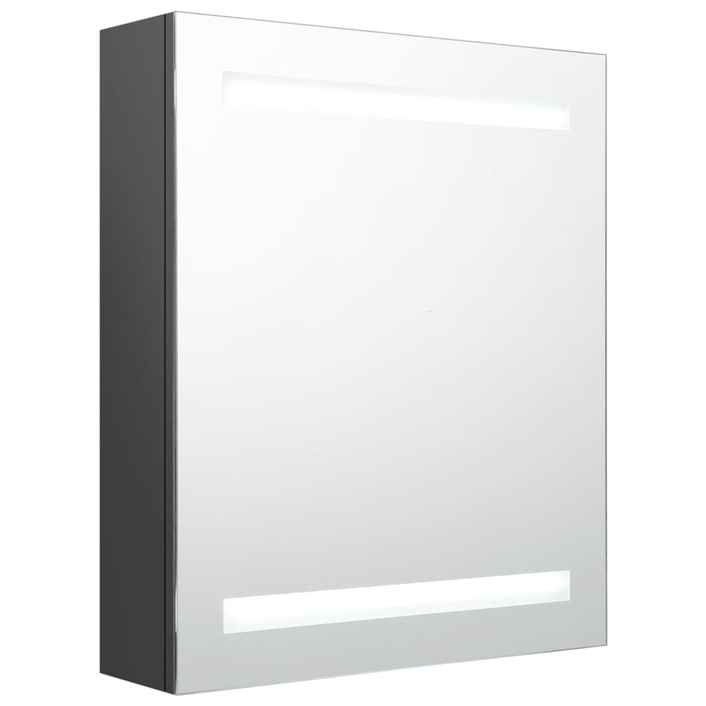 LED Bad Spiegelschrank Grau 50x60 cm