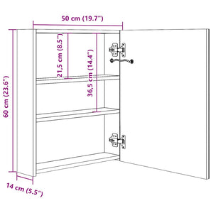 LED Spiegelschrank Grau 50x60 cm