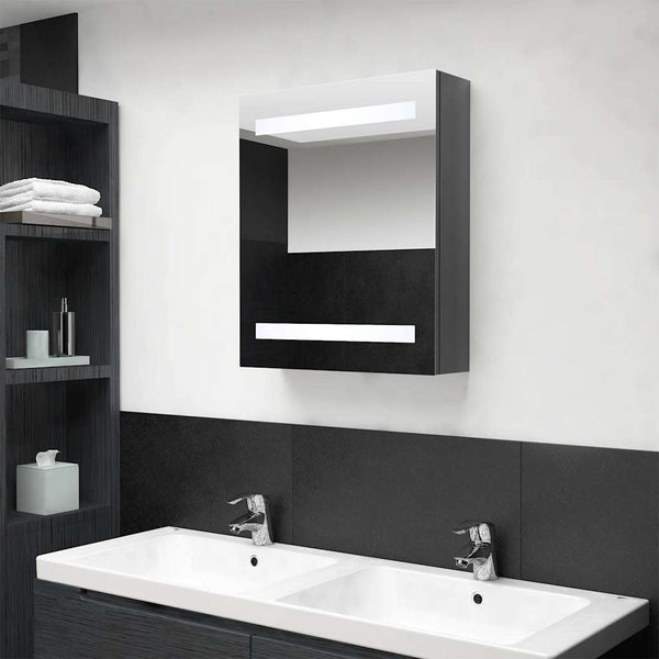 LED Spiegelschrank Grau 50x60 cm