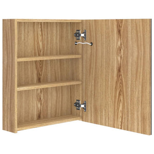 LED Bad Spiegelschrank Eiche 50x60 cm