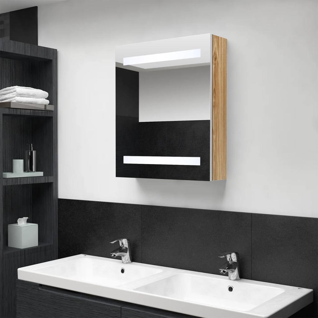 LED Bad Spiegelschrank 50x60 cm