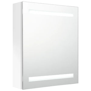 LED Bad Spiegelschrank Weiß 50x60 cm